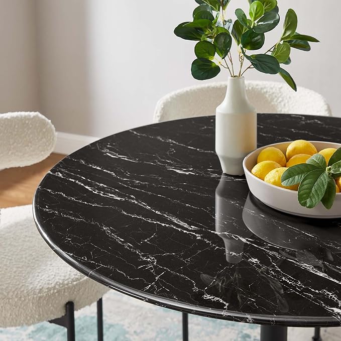 Modway Lippa Dining Table, 40", Black Black