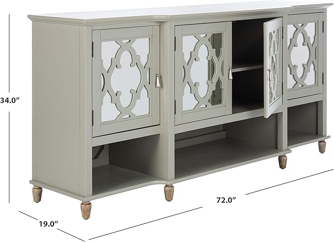 Safavieh Couture Home Juliette Contemporary Grey Mirrored Sideboard