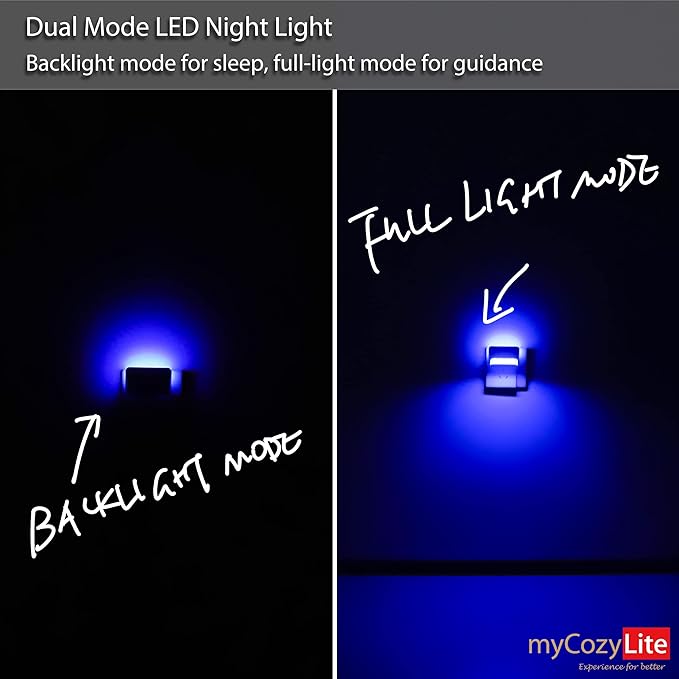Dimmable Blue Night Lights, Dual Light, Adjustable LED Night Light Plug in, Dusk to Dawn Sensor, Auto ON OFF, Wall Night Light with Switch for Bedroom, Bathroom, Kitchen, Hallway, Stairway, 2 Pack