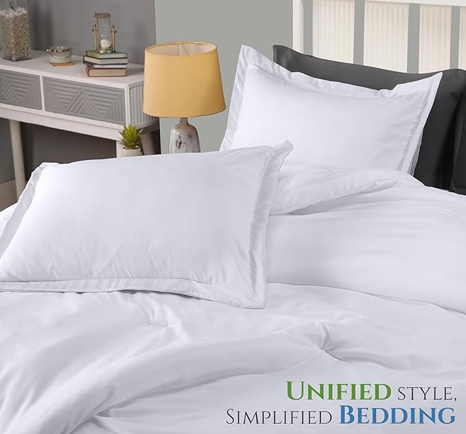 Queen Comforter Set 3 Piece White by Utopia Bedding, Comforters Queen Size, Bedding Comforters Sets, Down Alternative Soft Bed Set, 1 Comforter (88 x 88 inches) 2 Pillow Shams (20 x 26 inches)