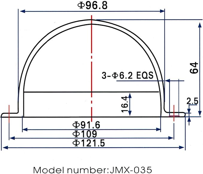 JMX Acrylic/PC CCTV Replacement Clear Camera Dome Cover Security Camera Housing Pet Dog Fence Window Skylight Window (3.5 Inches, Transparent)
