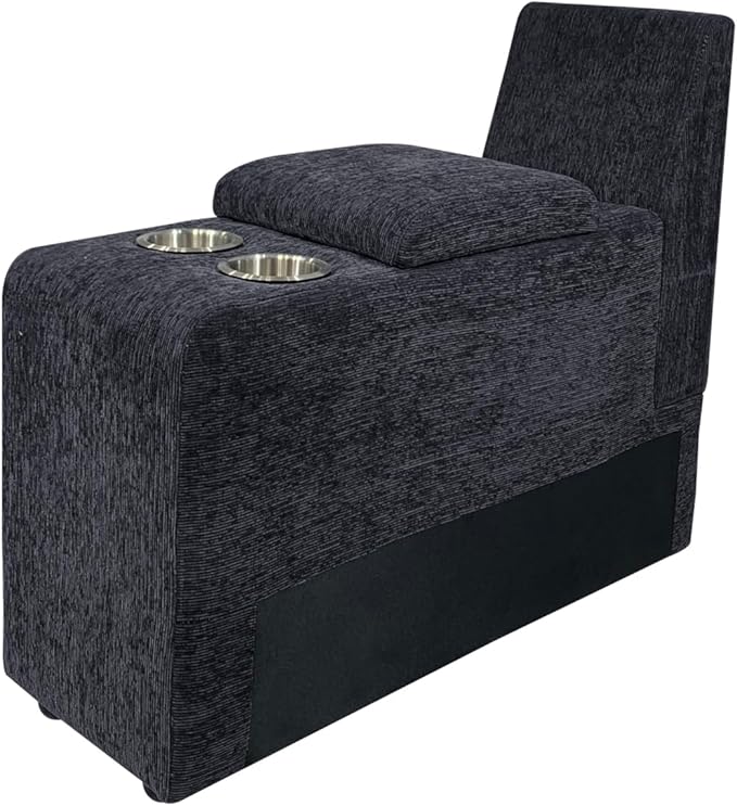 YOPTO 127" Modular Sectional Sofa,Modern Oversized Cloud Couch with Cup Holder&USB Port,7 Seat Convertible L-Shaped Chenille Sofas W/Ottoman,Pillows&Storage Box,Comfy Couches for Living Room,Dark Gray
