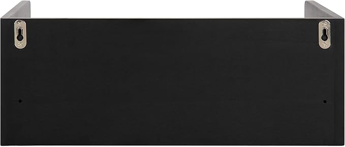 Kate and Laurel Kitt Modern Floating Wall Shelf Side Table with Drawer, 18" x 12" x 6.5", Black