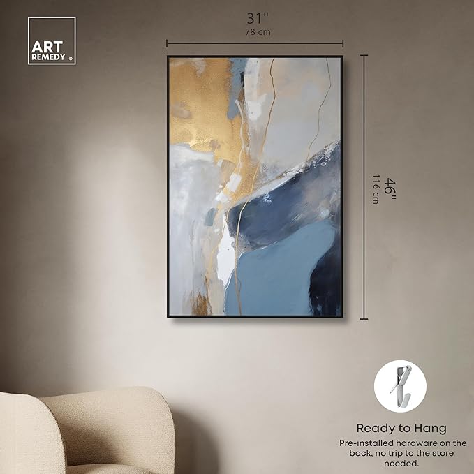 Art Remedy This Close Canvas Timeless Abstract Wall Art, Black Frame, 30" x 45"