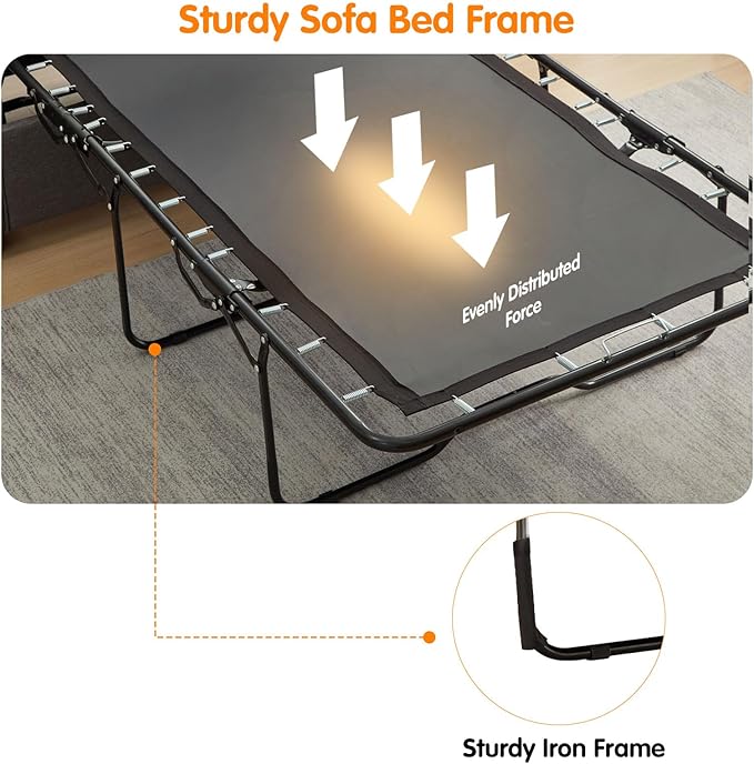Pull Out Sofa Bed with Mattress, 57" Convertible Sofa Bed Loveseat, Twin Sleeper Sofa Couch with Pocketed Coil Seating, Upholstered Fabric Sofa Bed for Small Spaces,Black | sofa bed, futon sofa bed, sofa bed couch, Sleeper Sofa, pull out sofa bed