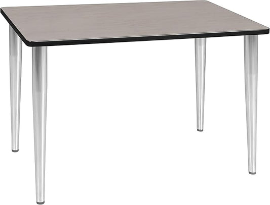 Regency Kahlo 42 x 24 in. Training Seminar Table- Maple Top, Chrome Tapered Legs