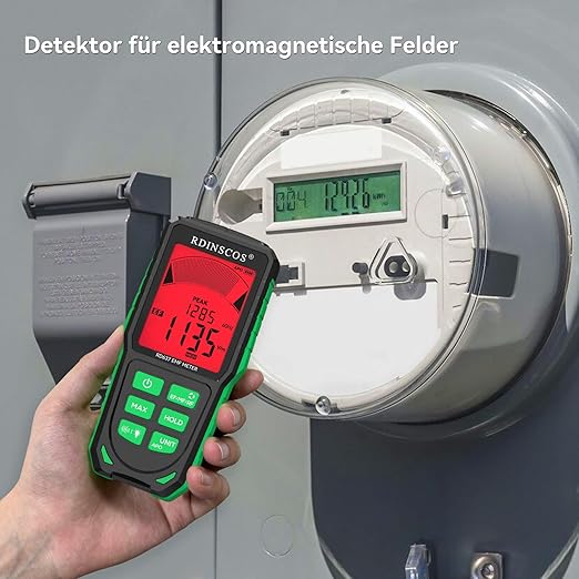 RDINSCOS EMF Detector, Detect All 3 Types of Electromagnetic Radiation Field in 1 EMF Meter for 5G, WiFi and Smart Meters, EMF Reader for Ghost Hunting Equipment Home, Office (Green)