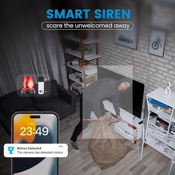 litokam 2 Pack Indoor Security Camera - Black & White