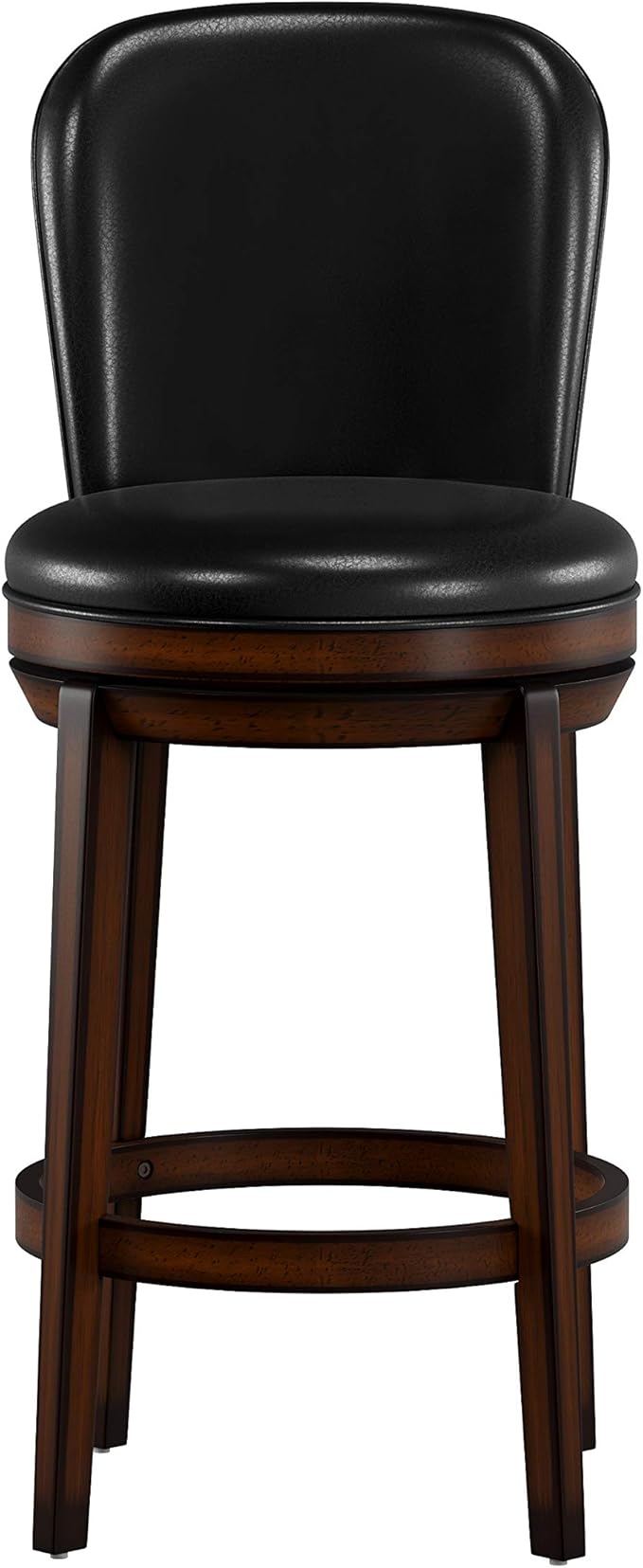 Hillsdale Victoria Wood Bar Height Swivel Stool, Dark Chestnut