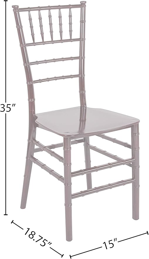 Flash Furniture HERCULES Series Mahogany Resin Stacking Chiavari Chair