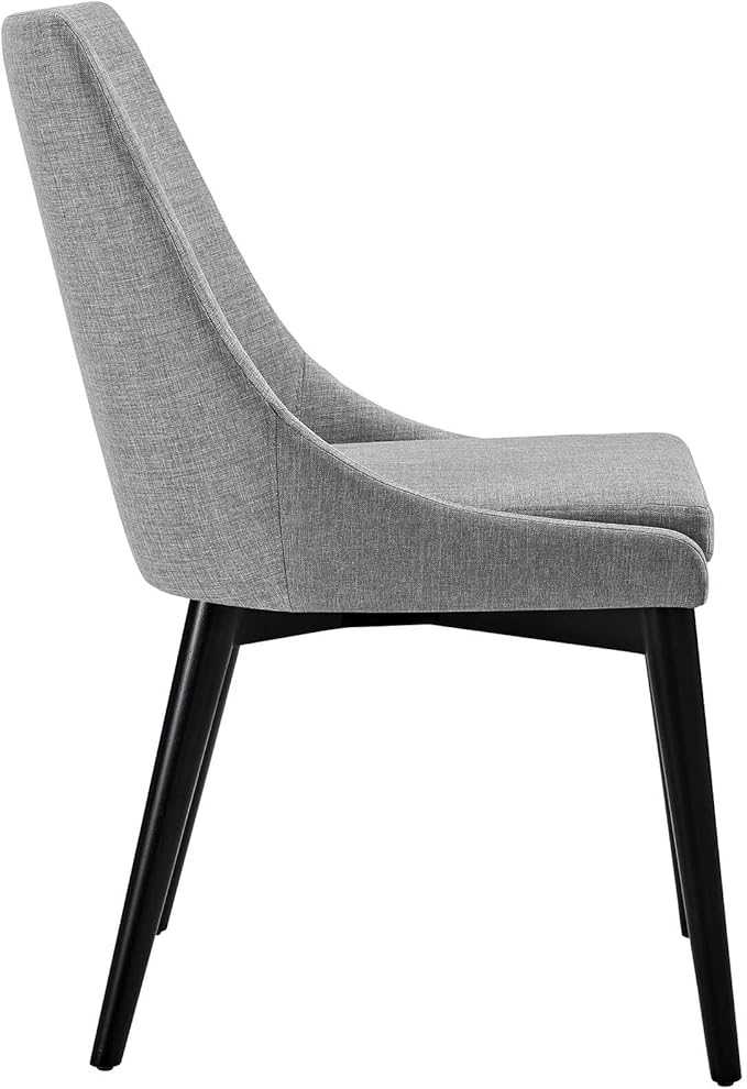 Modway Viscount Fabric Dining Chair, Light Gray