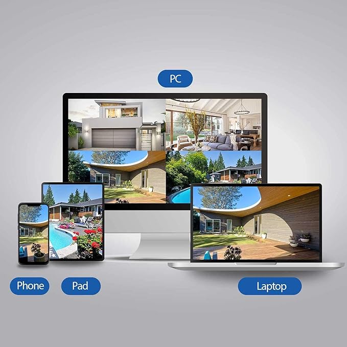 xmartO WB2024-W 3MP WiFi Home Security Camera with Built-in Microphone (add-on Camera with 3.6mm Lens and 2K HD Resolution, Works only for NVRs Version 3.0 or Later)