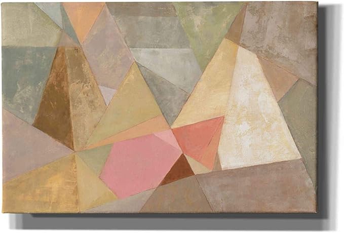 Epic Graffiti 'Geometric Abstract' by Silvia Vassileva, Canvas Wall Art, 18"x12"