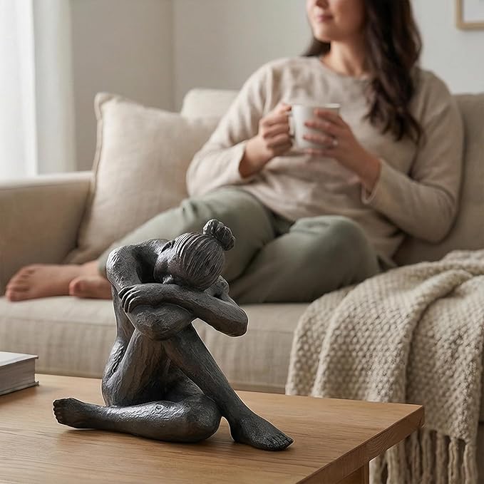 Guichifun Yoga Dancer Statue Home Decoration - Resin Sculpture Modern Creative Home Ballet Dancers Handicrafts Art Ware Shelf Decor Living Room Ornament Gifts 9 x 5.5 x 7.5 Inch