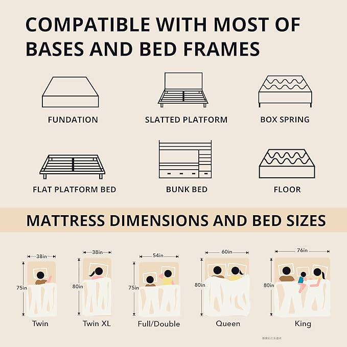 MLILY EGOHOME 14 inch Hybrid King Mattress, Memory Foam Pocket Spring Mattress with Cooling Cover, Bed in a Box, CertiPUR-US Certified, Made in USA, 76”x80”x14” Black