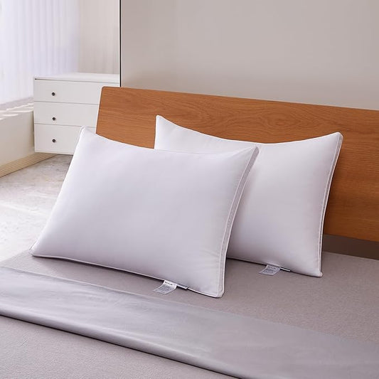 Acanva Cooling Bed Pillows for Sleeping 4 Pack, Luxury Hotel Quality with Premium 3D Down Like Filling for Back, Stomach or Side Sleepers, Soft & Comfortable