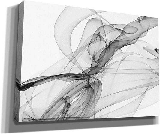 Epic Graffiti 'Abstract Black and White 18-21' by Irena Orlov, Canvas Wall Art, 16"x12"