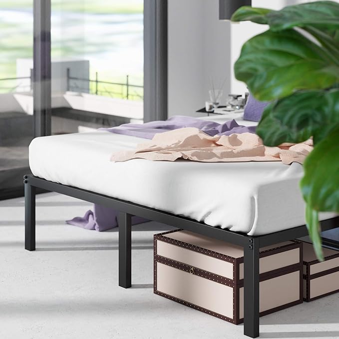 ZINUS Yelena 14 Inch Metal Platform Bed Frame, Steel Slat Support, No Box Spring Needed, Easy Assembly, King