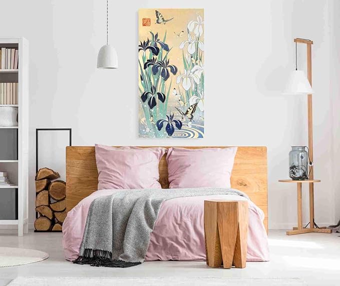 Epic Graffiti 'Iris and Butterfly' by Zigen Tanabe, Canvas Wall Art, 30"x60"