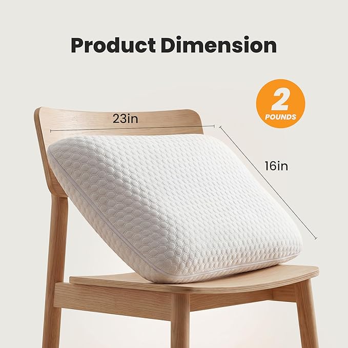 NEWBULIG Cooling Gel Memory Foam Pillow for Neck Pain Relief - Breathable Mesh with Washable Cover Standard Size Bed Pillows for Side & Back Sleepers, CertiPUR-US & Oeko-TEX Certified, 1 PCS, White