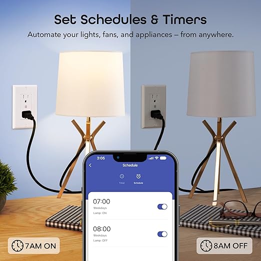 Geeni Smart WiFi in-Wall Outlet, White, 4 Pack – 2 Smart Outlets per Plug, Compatible with Alexa & Google Home, Tamper Resistant, Fire Resistant, App & Voice Control, Requires 2.4GHz WiFi