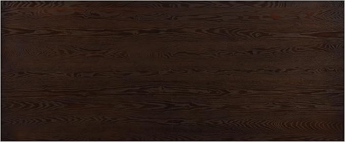 Christopher Knight Home Kaiya Modern Minimalist Wood Dining Table for 6-10 People, Rectangular Dining Room Table, Pedestal Kitchen Table, Ideal for Restaurant/Family Gatherings, Dark Brown