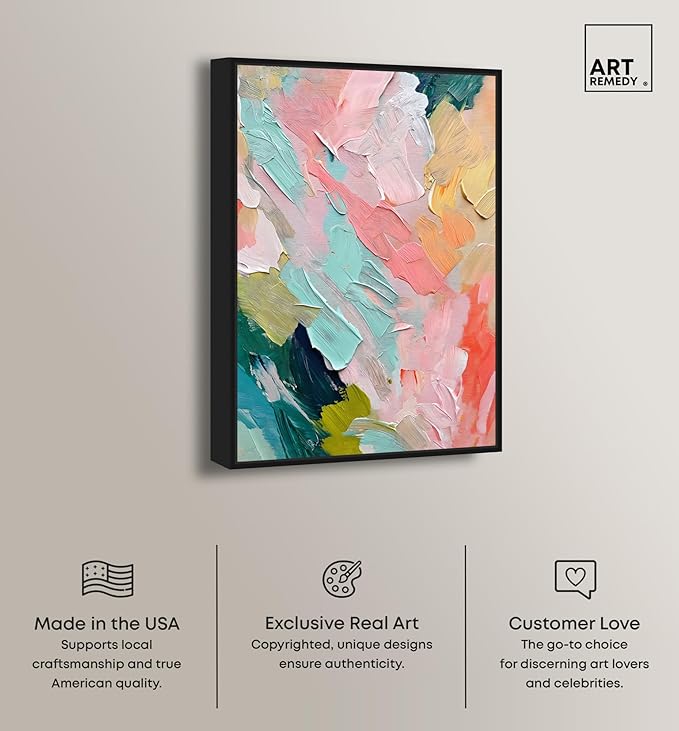 Art Remedy Pastel Layers Canvas Pastel Wall Art, Black Frame, 20" x 30"