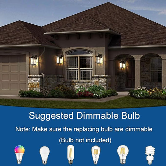 2 Pack Motion Sensor Outdoor Porch Lights Dusk to Dawn Exterior Wall Lantern Black Outside Sconce Lighting Fixtures Waterproof Wall Mount Coach Lamp for House Garage Patio Entryway