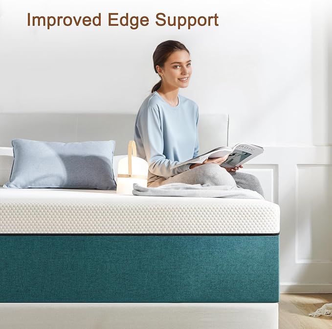 Twin Mattress,8 Inch No Fiberglass Gel Memory Foam Twin Size Mattress in a Box，Pressure Relief with Medium Firm Support,75" X 39" X 8", Medium Firm,Blue