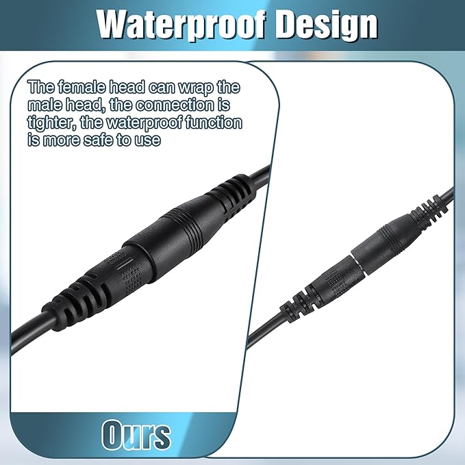 Feekoon 1 Pack Extension Cable Compatible with Moen 920-003, 25ft Weatherproof Power Extension Cable Compatible with Moen 900-001 900-002 900-006 Flo Smart Water Monitor and Automatic Shutoff Sensor