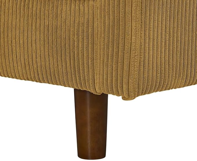 Eafurn L Shaped Modular Sectional Sofa with Left Chaise Lounge, 3 Seater Corner Sectional Couch Corduroy Upholstered Sofa Set w/Thickness Seat Cushions for Living Room Apartment | Wooden Frame, Removable Cushions, pocket spring, Easy Assembly