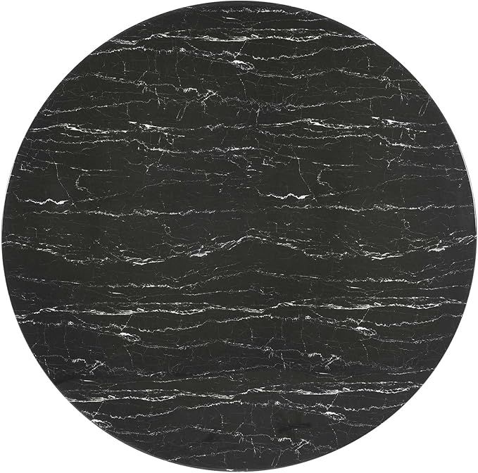 Modway Lippa Dining Table, 60", Gold Black