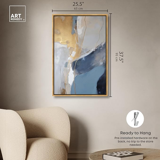Art Remedy This Close Canvas Timeless Abstract Wall Art, Gold Frame, 24" x 36"