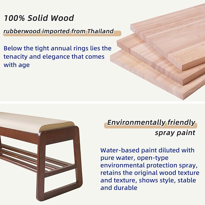 Shoe Rack Bench with Cushion, 2 Tiers Wood Shoe Bench with Flip-Top Storage, 31.5in Shoe Rack for Entryway, Hallway, Walnut Color YD-WD061B