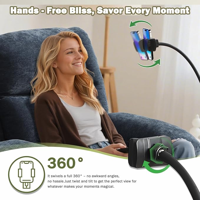 Manual Reclining Loveseat Sofa with 360°Adjustable Phone Holder, Center Console Storage with Type-C Charging & USB, Adjustable Headrest, Cupholders, Hidden Storage Drawer, Living Room, Home Theater