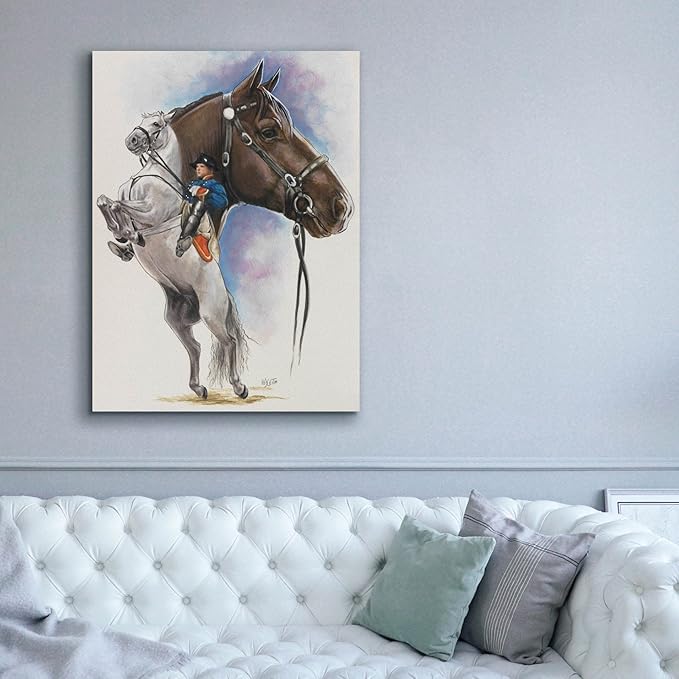 Epic Graffiti 'Lippizaner' by Barbara Keith, Canvas Wall Art, 40"x54"