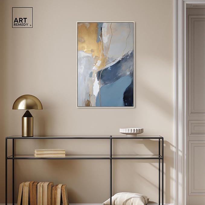 Art Remedy This Close Canvas Timeless Abstract Wall Art, Silver Frame, 20" x 30"