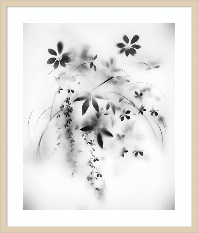 Amanti Art Framed Wall Art Print 33x28 Natural Floral Veil by Teis Albers, Nature Wall Art, Modern Contemporary Decor, Large Poster Painting Artwork for Living Room, Bedroom, Bathroom, Kitchen,