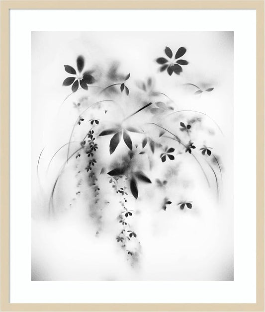 Amanti Art Framed Wall Art Print 33x28 Natural Floral Veil by Teis Albers, Nature Wall Art, Modern Contemporary Decor, Large Poster Painting Artwork for Living Room, Bedroom, Bathroom, Kitchen,