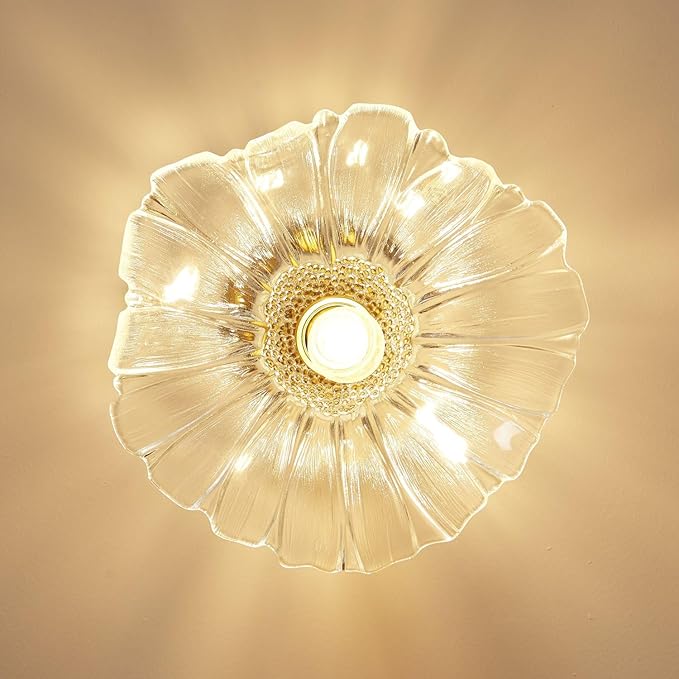 Semi Flush Mount Ceiling Light Black Light Fixture Flush Mount Light Fixture for Hallway Dining Room Bedroom Entryway