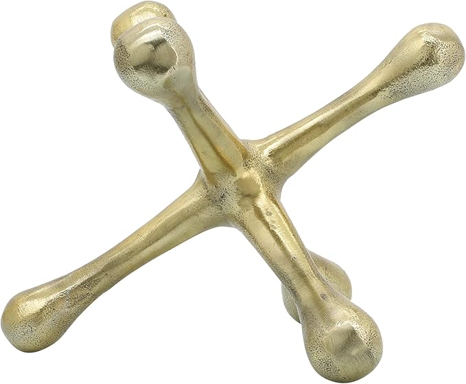 Decorative Object for Home Decor – Bathroom and Office Decor Sculpture – Modern Living Room Decor Statement – Shelf Styling Piece and Coffee Table Statues – Unique Decorative Ornaments – 5" Gold