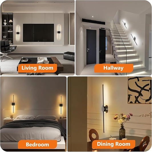 HEERTTOGO Battery Operated Wall Sconce, Rechargeable Wall Light with Touch Control, 3 Color Temperatures & 3 Brightness Levels, 350° Adjustable Rotating Head, for Bedroom, Hallway, Staircase (1 Pack)