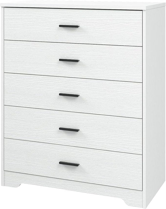 Panana 5/6 Drawer Dresser, Wooden Chest of Drawers, Storage Organizer Unit for Living Room, Home, Office