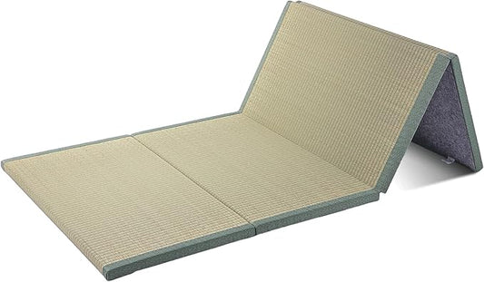 Japanese Traditional Tatami Mattress, Igusa (Rush Grass) Tatami Mat, Foldable Floor Mattress, Japanese Futon Bed,Meditation Mats for Floor,Summer Sleeping Mat