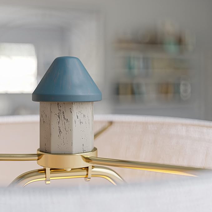 Kenroy Home 20140AW Nantucket Table Lamp with Antique White Finish, Casual Style, 31" Height, 16" Width, 16" Depth