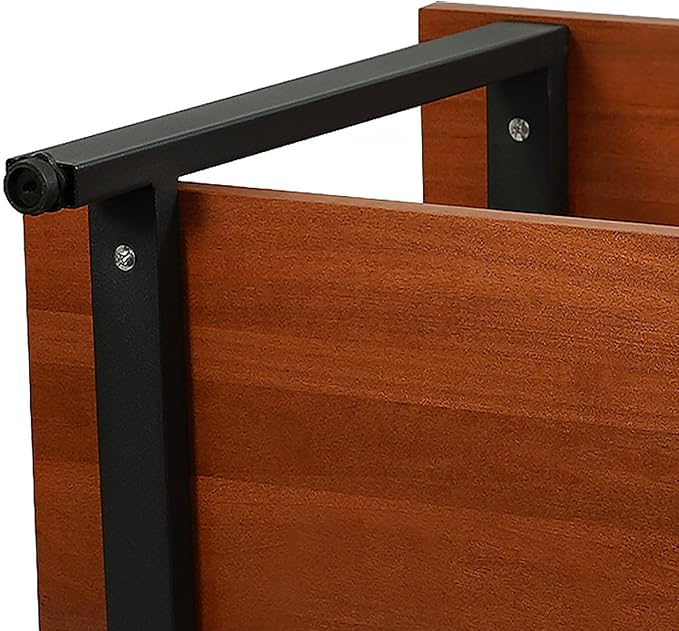 CONSDAN 2-Tier Bookshelf, USA Grown Solid Poplar Hardwood Sofa Table, Display Shelf, Industrial Bookshelf, Narrow Console Table for Entryway, Living Room, Hallway