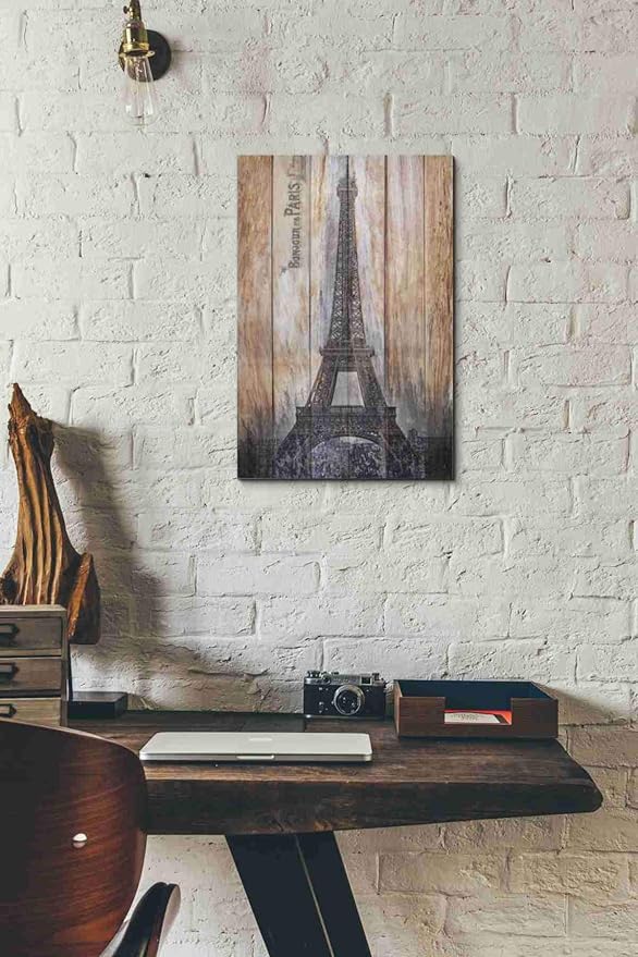 Epic Graffiti 'Rustic Eiffel Tower' by Karen Smith, Canvas Wall Art, 12"x18"