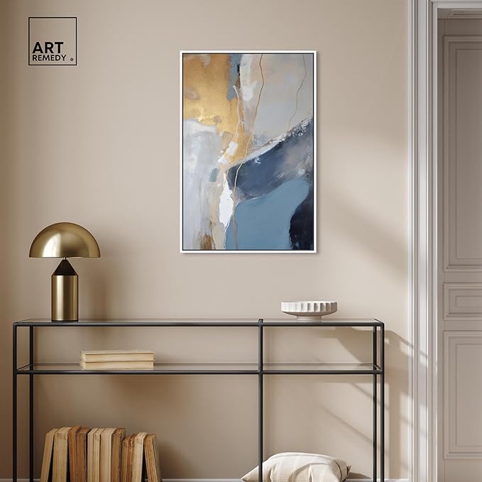 Art Remedy This Close Canvas Timeless Abstract Wall Art, White Frame, 20" x 30"