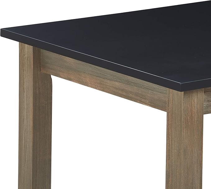 Tommy Hilfiger Elmhurst Dining Table, Black and Weathered Grey