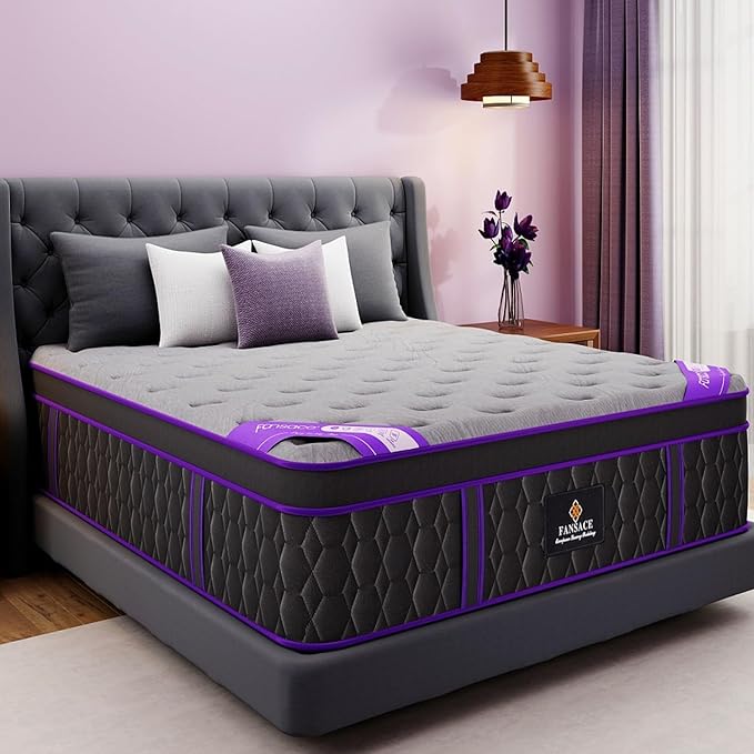Firm King Size Mattress, 16 Inch Deluxe Hybrid King Mattress in a Box, Cooling-Gel Memory Foam & Pocket Springs, Pressure Relief, Extra Edge Support, 365-Night Trial (2026 Upgraded Support)